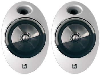 2 x KEF Custom Install Ci400 Uni-Q Egg Speakers - Silver (PAIR)
