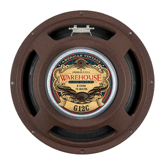 WGS G12C American Vintage 75w 12" Guitar Speaker 16ohm - Click Image to Close