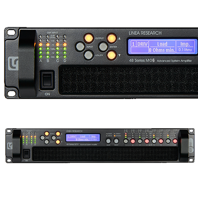 Linea Research 48M6 Amplifier 6000 watt 8 x 750 watts RMS minimum 2 ohms WITH DANTE