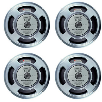 4 x Celestion G12-65 Heritage 12" Guitar Speakers 8ohm BUNDLE