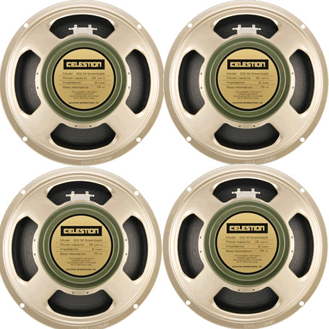 4 x Celestion G12M Greenback Guitar Speakers 8ohm - BUNDLE PACK