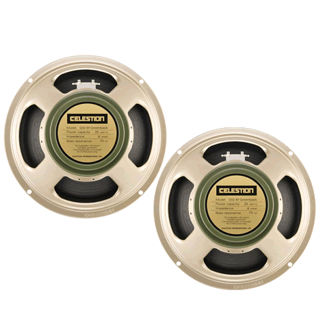 PAIR PACK (2x) Celestion G12M Greenback Guitar Speakers 8ohm - Click Image to Close