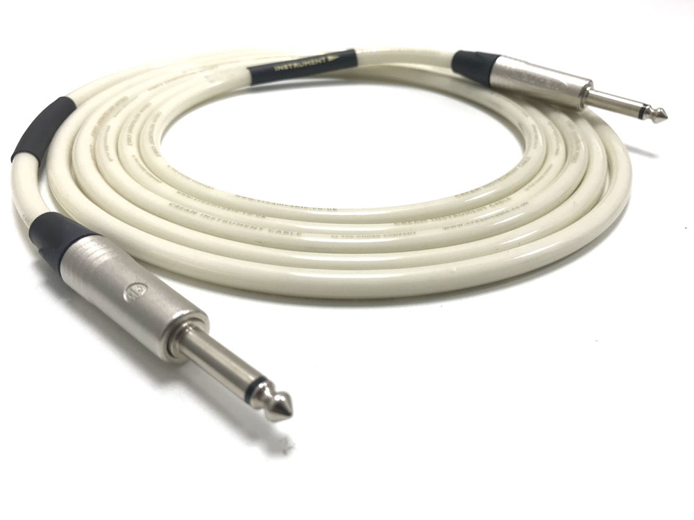 Chord Cream Instrument Cable 3 metres straigth to straight 1/4" Jack - Click Image to Close