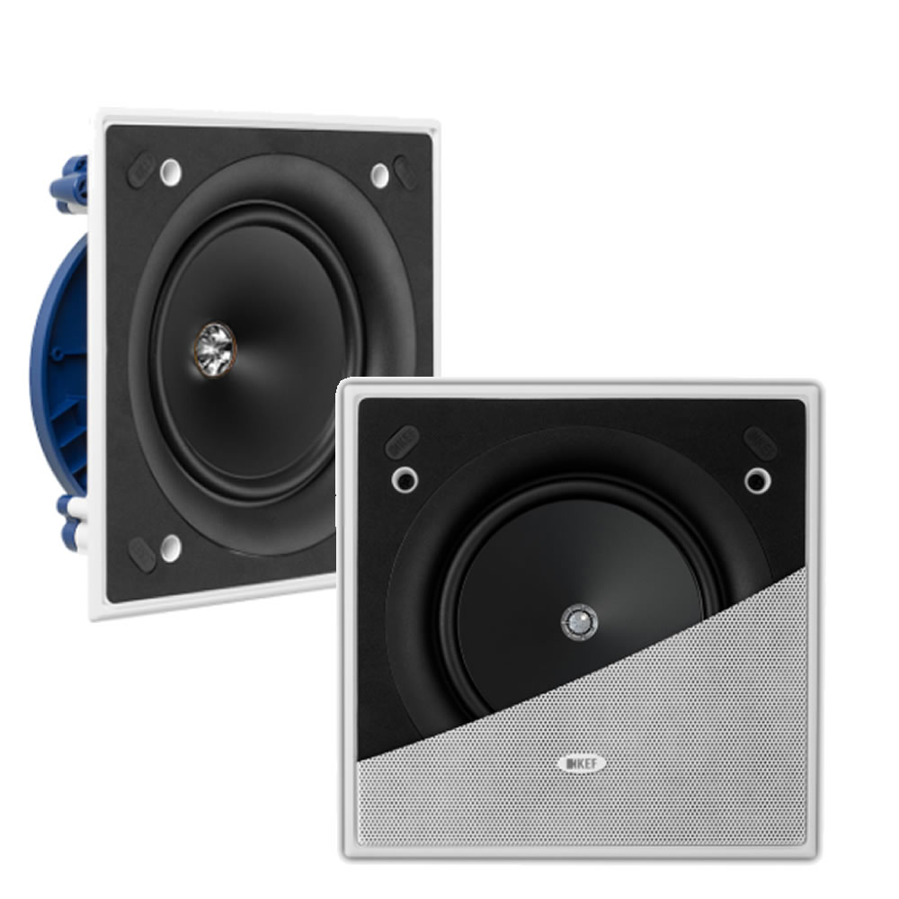 KEF Ci160.2CS speaker SQUARE In Wall or Ceiling Speaker - Click Image to Close