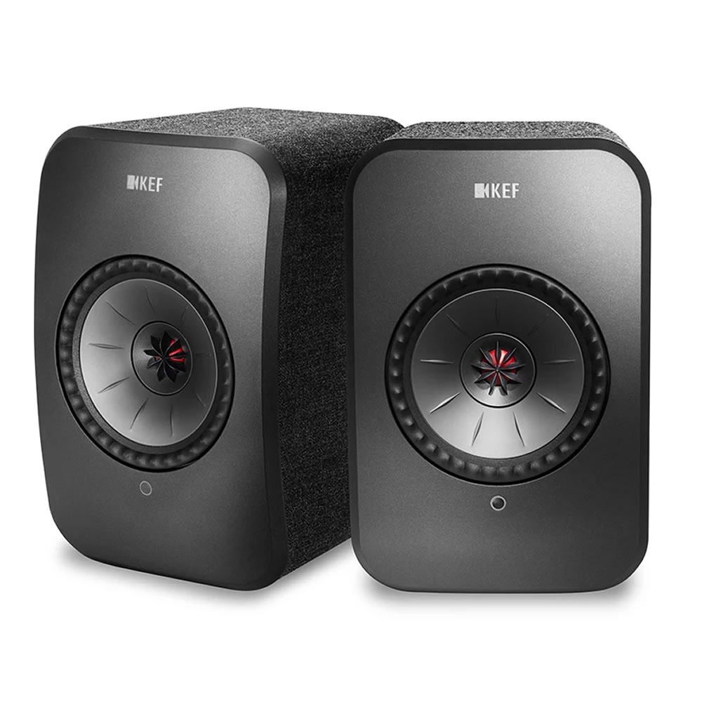 KEF LSX Wireless Powered Speakers Black (PAIR) - Click Image to Close