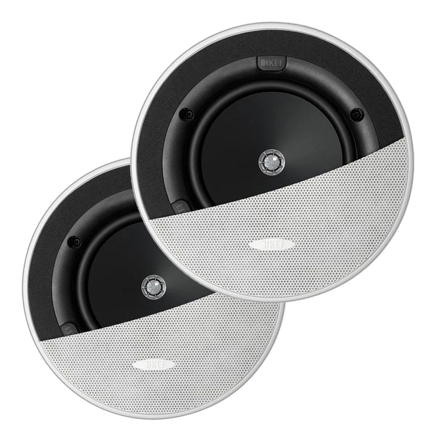 PAIR (2x) KEF In-Ceiling Ci130.2CR 2-way Speakers - Round (EACH) - Click Image to Close