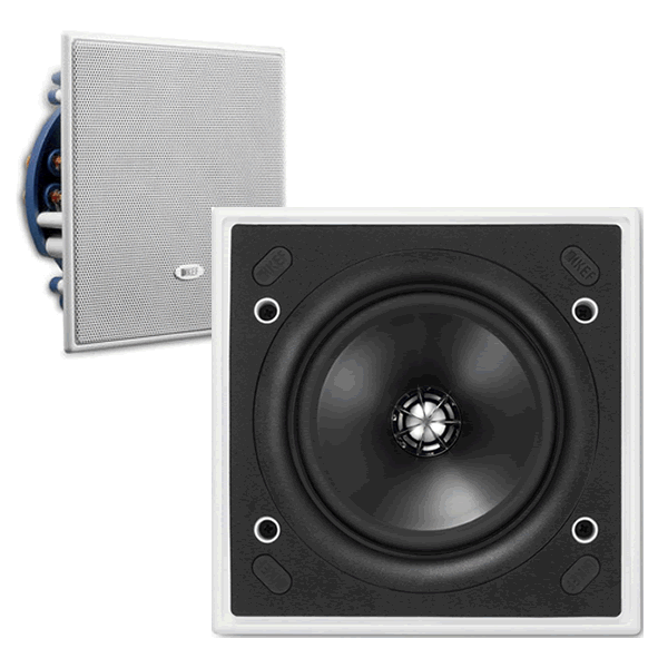 KEF Ci130QS UNI-Q speakers SQUARE In Wall or Ceiling