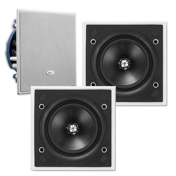 PAIR PACK (x2) KEF Ci130QS UNI-Q speaker SQUARE In Wall/Ceiling - Click Image to Close