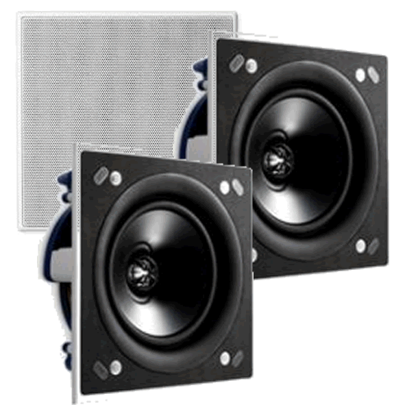 PAIR PACK KEF Ci160QS UNI-Q speaker SQUARE In Wall or Ceiling