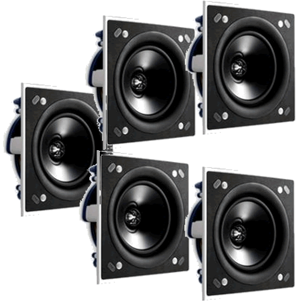 5 X BUNDLE KEF Ci160QS UNI-Q speaker SQUARE In Wall or Ceiling