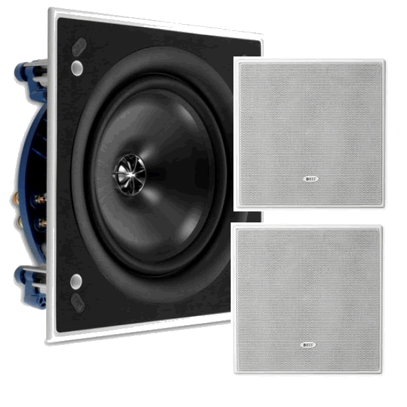 PAIR PACK KEF Ci200QS UNI-Q speaker SQUARE In Wall or Ceiling