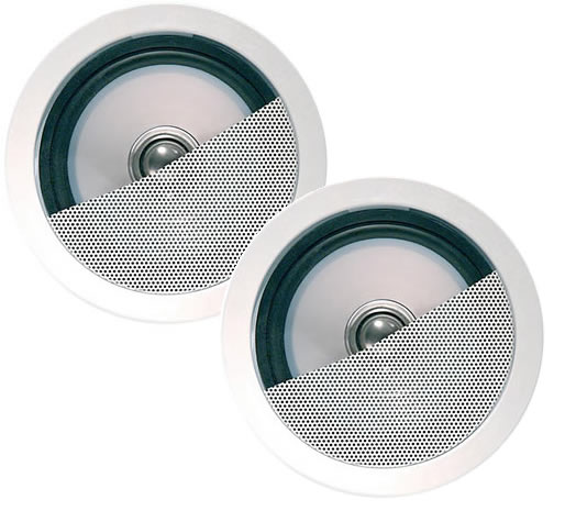 2 x KEF In-Ceiling Ci100.2QR Uni-Q Speakers - White (PAIR) - Click Image to Close