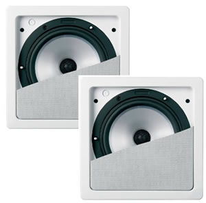 KEF In-Wall Ci160.2QS Uni-Q Speaker - Square - White (EACH) - Click Image to Close