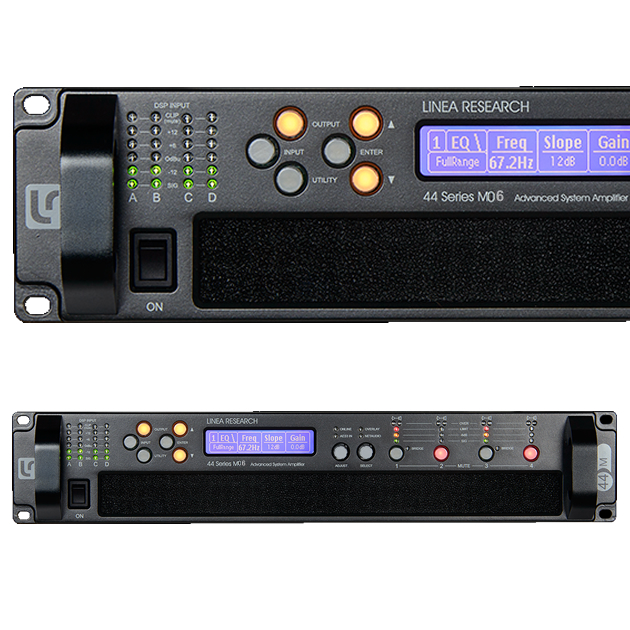 Linea Research 44M06 Amplifier 6000 watt 4 x 1500 watts RMS minimum 2 ohm or 4 ohm