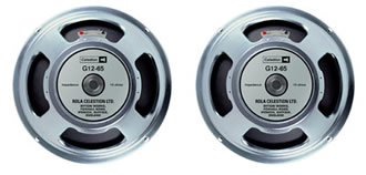 PAIR PACK (2x) Celestion G12-65 Heritage Guitar Speakers 8ohm - Click Image to Close